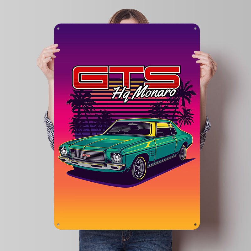 Retro Gaming At - HQ 모나로 GTS 레트로 자동차 금속