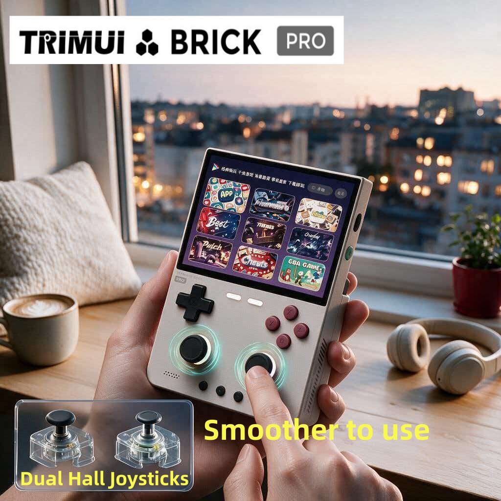 Retro Gaming Arcade Console - 새로운 TRIMUI BRICK PRO 휴대용 게임