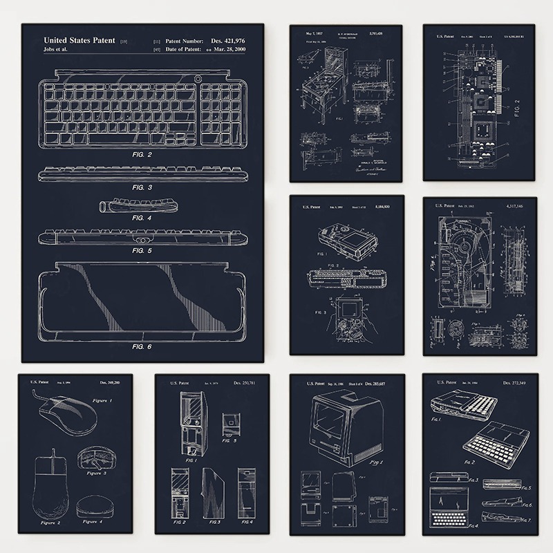 Retro Gaming Life - 컴퓨터 게임 기술 특허 포스터 마더