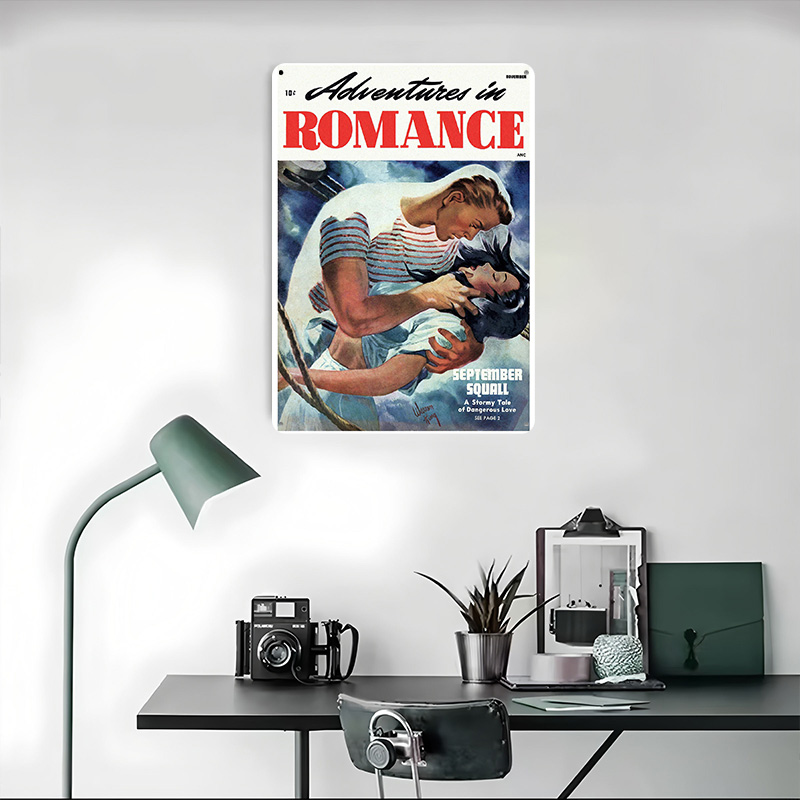로맨스의 모험 양철 포스터 맞춤형 벽 예술 빈티지 레트 - Retro Gaming At 리뷰 및 가격