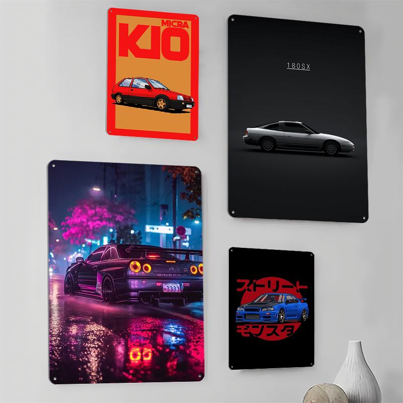 (닛산) 포스터 레트로 자동차 금속 벽 장식 집 장식품 - Retro Gaming At 리뷰 및 가격
