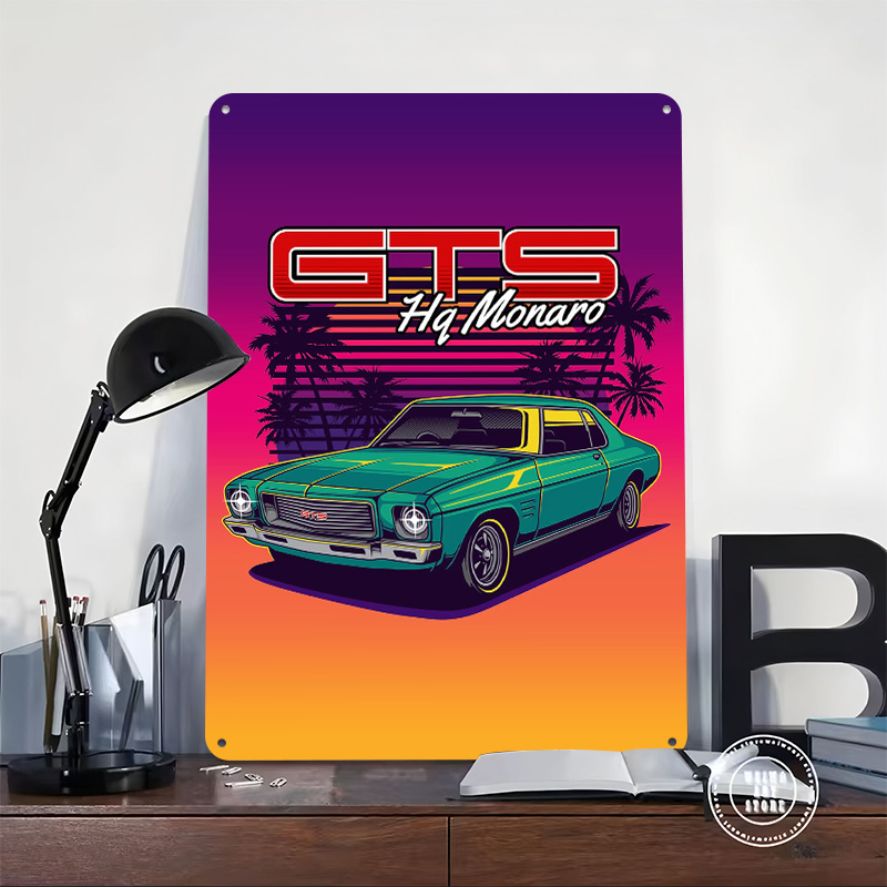HQ 모나로 GTS 레트로 자동차 금속 포스터 맞춤형  - Retro Gaming At 리뷰 및 가격