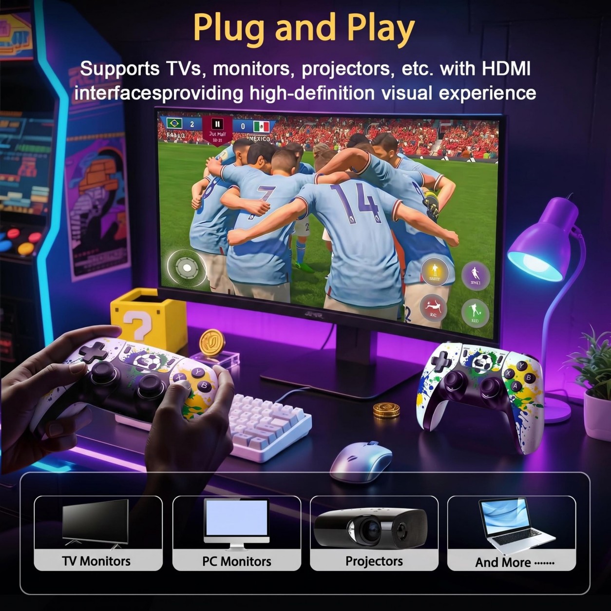 축구 패턴 무선 게임 컨트롤러 레트로 게임 게임패드 X - Retro X8 Gaming Console 리뷰 및 가격