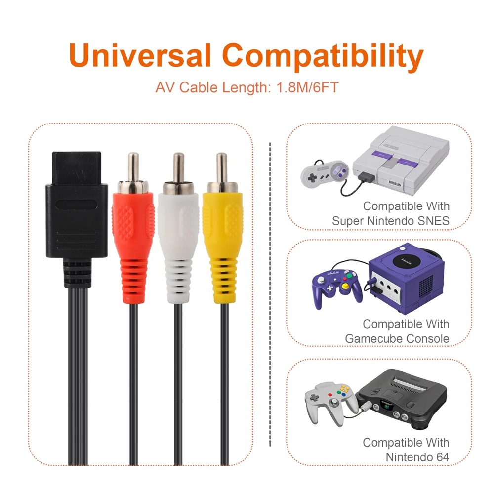 레트로 비디오 게임 콘솔 액세서리, TV 오디오 비디오 - Retro Gaming Cables 리뷰 및 가격
