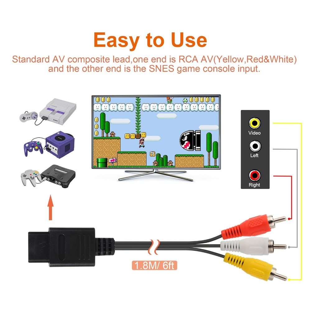 레트로 비디오 게임 콘솔 액세서리, TV 오디오 비디오 - Retro Gaming Cables 리뷰 및 가격