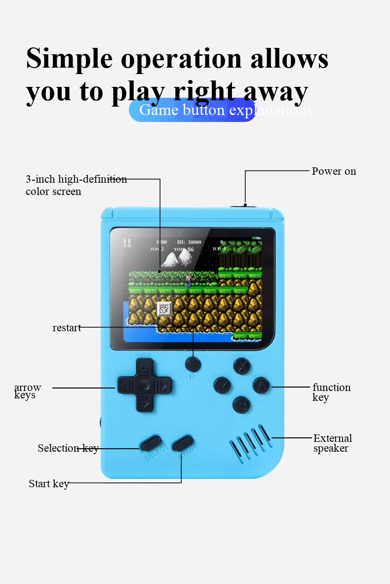 새로운 3인치 휴대용 레트로 미니 비디오 게임 콘솔 8 - Retro Gaming Arcade Console 리뷰 및 가격